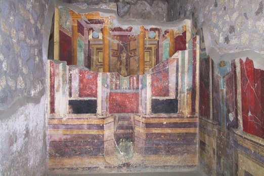 Over-painting found in Casa di Fabio Rufioound in 