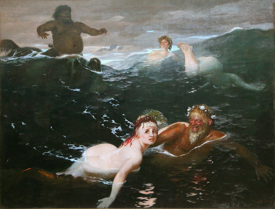 The Play of the Waves Bocklin