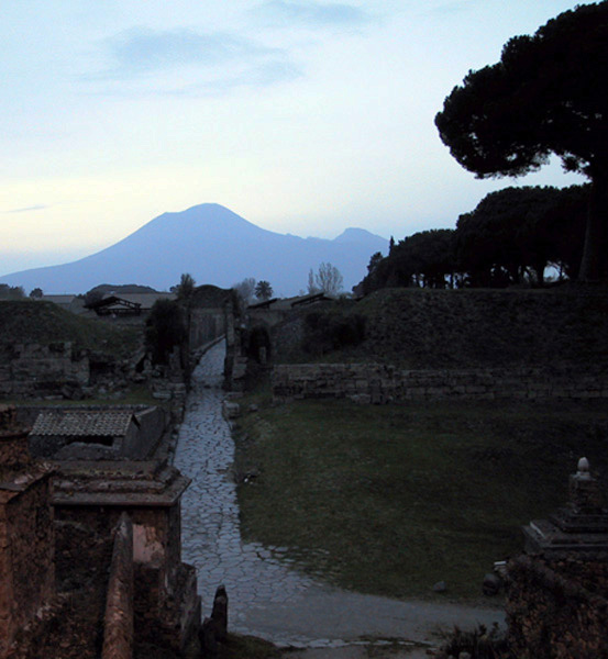 Pompeii at night