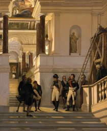 Percier and Fontaine showing designs to Napoleon