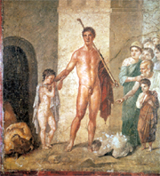 Theseus slaying the  Minotaur