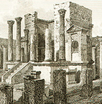 Temple of Isis illustratd in Gell's Pompeiana