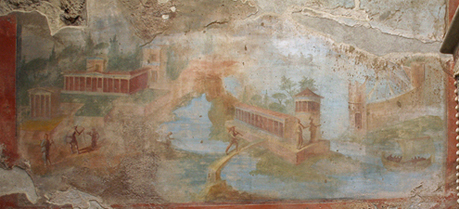 Landscape, probably a depiction of Elysium