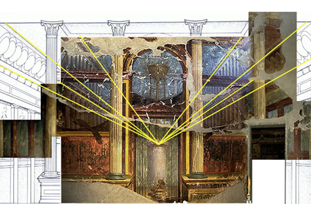 Villa Poppaea, Oplontis, example of perspectival wall-painting