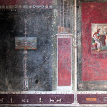 Vignettes within a larger wall-painting, Casa di m Lucretius Fronto
